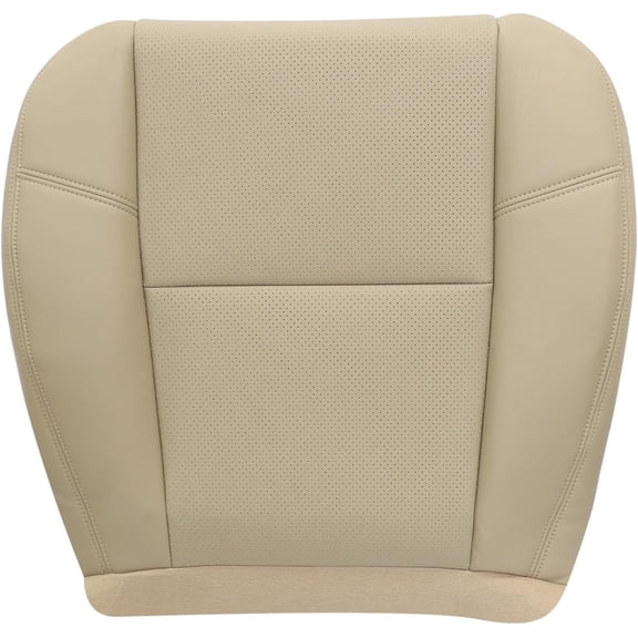 Cashmere Tan #333 313 Leather Perforated Driver or Passenger Bottom Replacement Seat Cover ible with Cadillac Escalade 2009 2010 2011 2012 2013 2014 Chevy Tahoe GMC Sierra Yukon 2007-2014