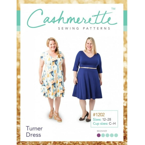Cashmerette Sewing Pattern Turner Dress Women 12-28 (UK 16-32) Dresses