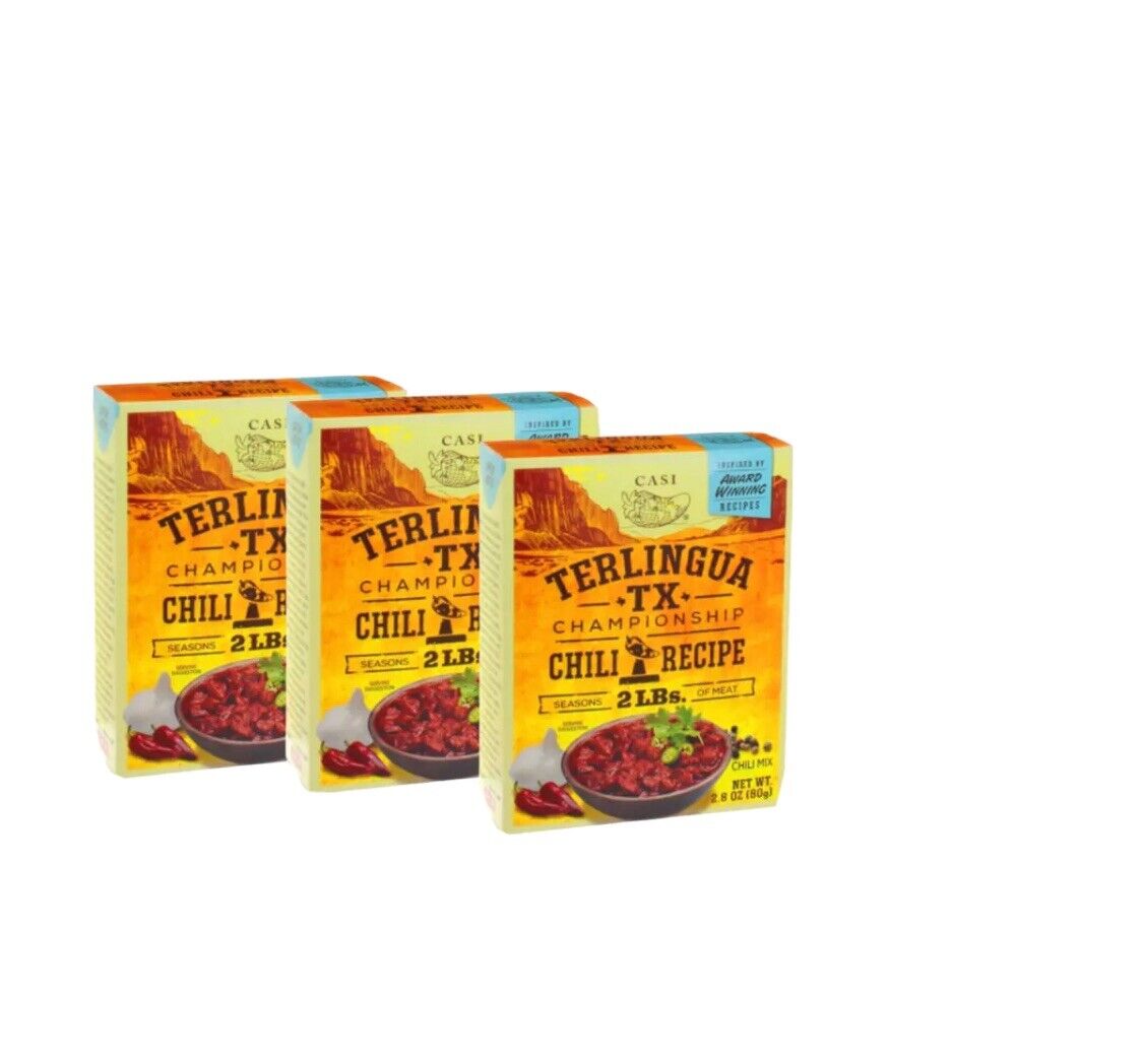 Casi Terlingua Texas Championship Chili Recipe 2.8 oz box. (Pack of 3 ...