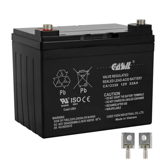 Casil 12V 33Ah Replacement Battery Compatible with John Deere, Craftsman, Husqvarna, Troy-Bilt, Huskee, Cub Cadet