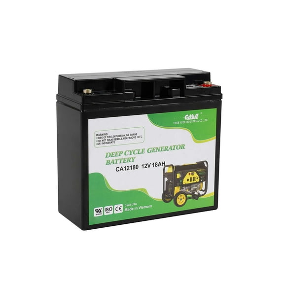 Casil 12v 18ah Deep Cycle Generator Battery - Reliable Generator Battery 12v for Champion Generac Duromax Briggs & Stratton Generators - UB12180 FM12180 CP12180 6FM18 Replacement