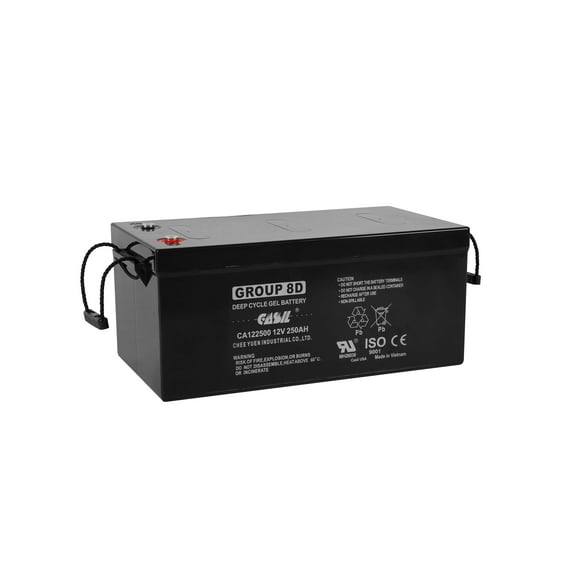 Casil 12v 250ah AGM Deep Cycle Sealed Lead Acid Group 8D Rechargeable Battery for UPSRV Off-Grid Solar and Inverter MarinePure Sine Wave PST-100S-24A Brand Product