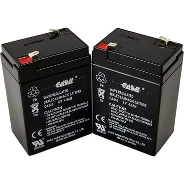 Casil 6V 4Ah Rechargeable Sealed Lead Acid Replacement Battery (2 Pack)
