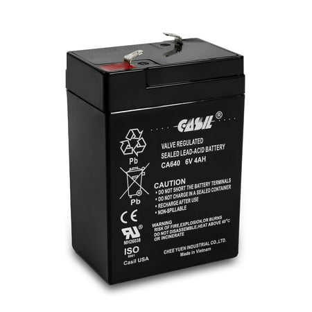 Casil CA640 6V 4Ah SLA Rechargeable Deer Feeder exit Sign Battery