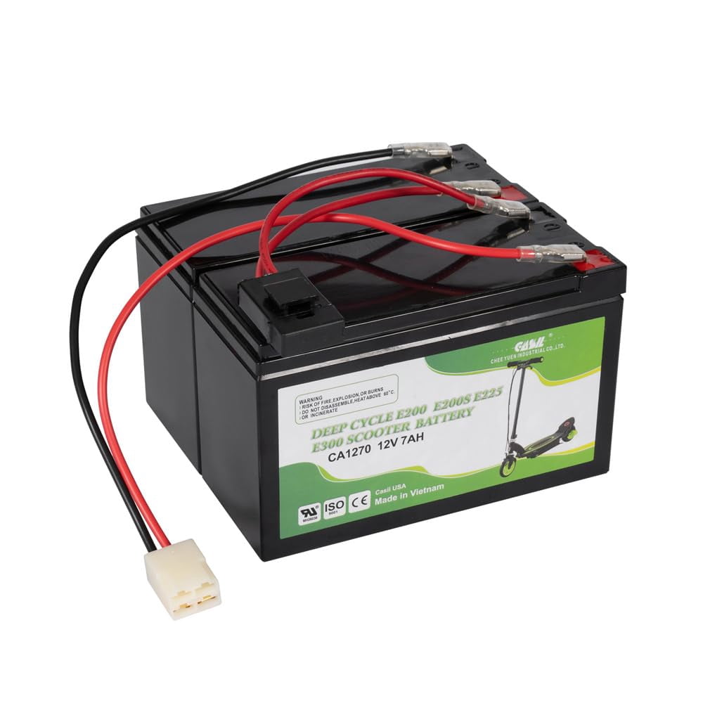 Electric Razor Auto Accessory Casil Razor 12 Volt 7Ah Electric Scooter Batteries - Set of 2 Includes ...