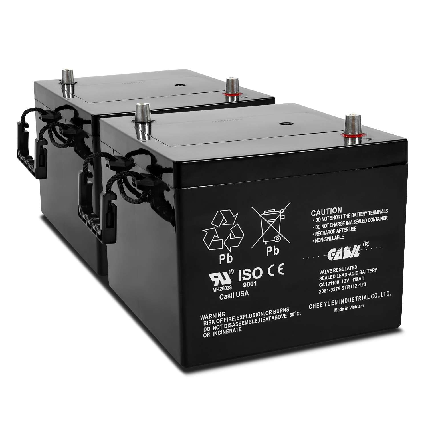 Casil Simplex 2081-9279 Fire Panel Battery 12V 110AH Fire Alarm Control Panel Battery and Solar Panel Battery - Durable Fire Alarm Panel Battery for Efficient Power Supply CA121100