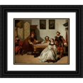 thumbnail image 1 of Casimir van den Daele 17x15 Black Ornate Wood Framed Double Matted Museum Art Print Titled - Sale of Jewels (1863), 1 of 5