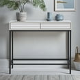 thumbnail image 1 of Casimo 35.43 in. Ivory Rectangular Engineer Wood Console Table, 1 of 6