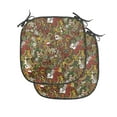 thumbnail image 1 of Casino Chair Seating Cushion Set of 4, Doodles Style Art of Bingo and Cards Excitement Checkers King Tambourine Vegas, Seat Pads for Office with Anti-slip Backing, 16"x16", Multicolor, by Ambesonne, 1 of 7