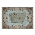 thumbnail image 1 of Casino Cutting Board, Lucky Gambling Cards on Grunge Wooden and Brick Look Backdrop, Decorative Tempered Glass Cutting and Serving Board, in 3 Sizes, by Ambesonne, 1 of 5