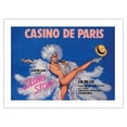 thumbnail image 1 of Casino De Paris France - Vintage Advertising Poster by Pierre O’Kley c.1970s - Fine Art Matte Paper Print (Unframed) 18x24in, 1 of 4