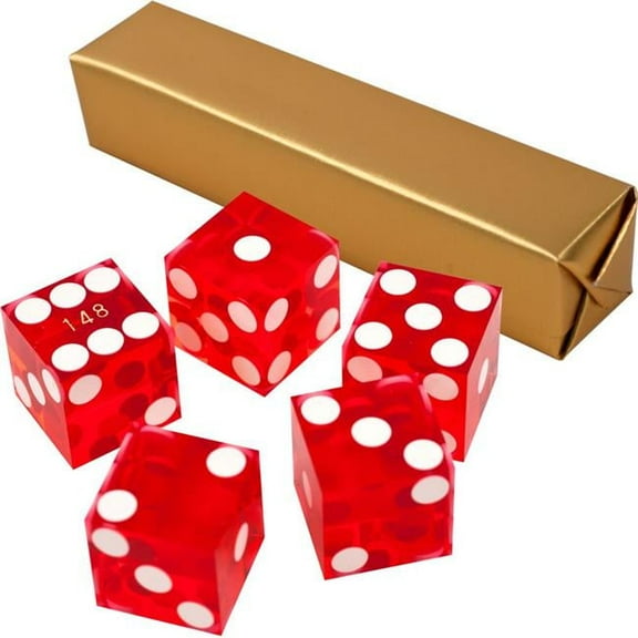 Casino Dice 19Mm Red Casino Dice with Razor Edges