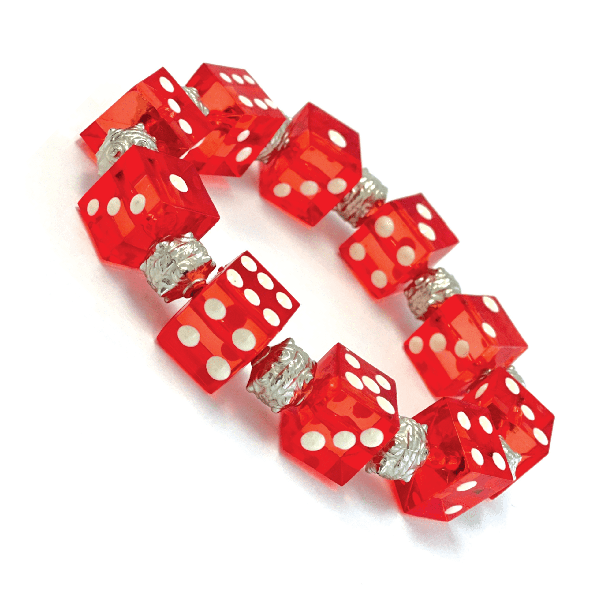MALOYANVE Dice Earring & Necklace Set For Women - Colorful Acrylic Casino Party Jewelry With Heart Charm (Halloween Gift)