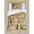 thumbnail image 1 of Casino Duvet Cover Set, Old Playing Cards Themed Vintage Classic Style Entertaining Wealth Fortune, Decorative 2 Piece Bedding Set with 1 Pillow Shams, Twin Size, Beige Red Black, by Ambesonne, 1 of 3