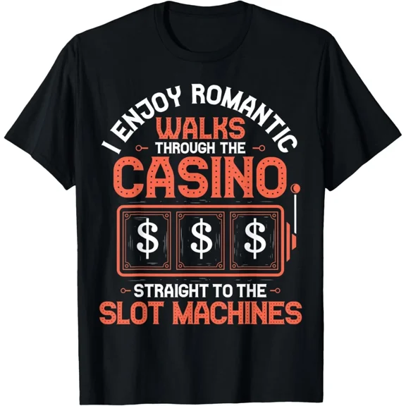 Casino Gift Gambling T-Shirt Funny Poker Blackjack Roulette Tee