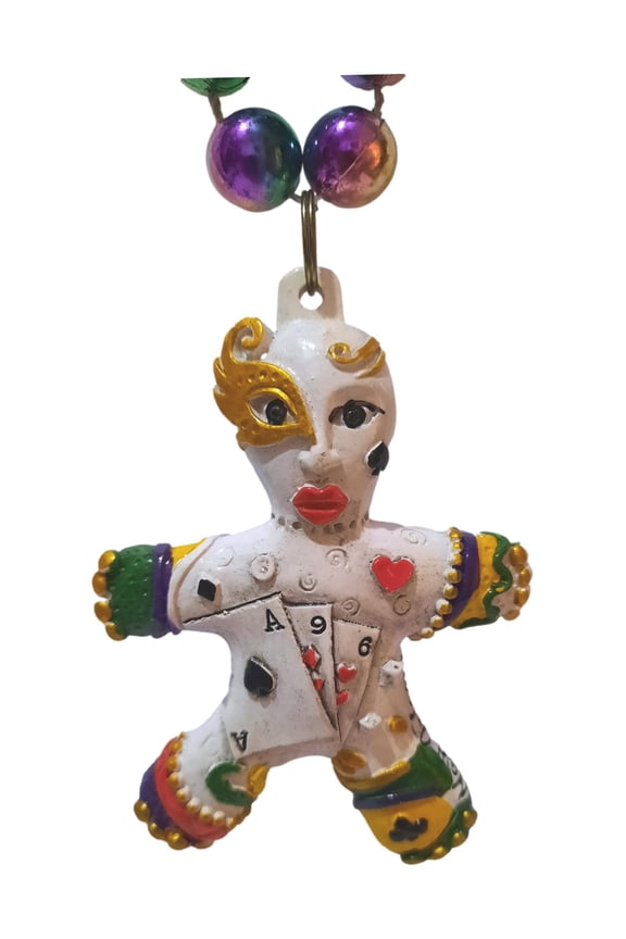 Casino Luck Goddess Voodoo White New Orleans Necklace Bead