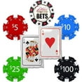 thumbnail image 1 of Casino Night Party Poker Chips and Playing Cards Ace King Balloon Bouquet Decorations 5 pc Place your Bets, 1 of 8