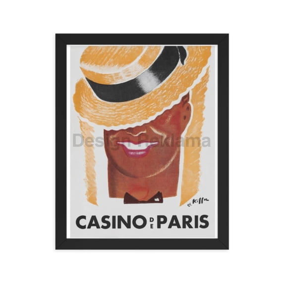 Casino Of Paris, France 1936. Framed Vintage Travel Poster