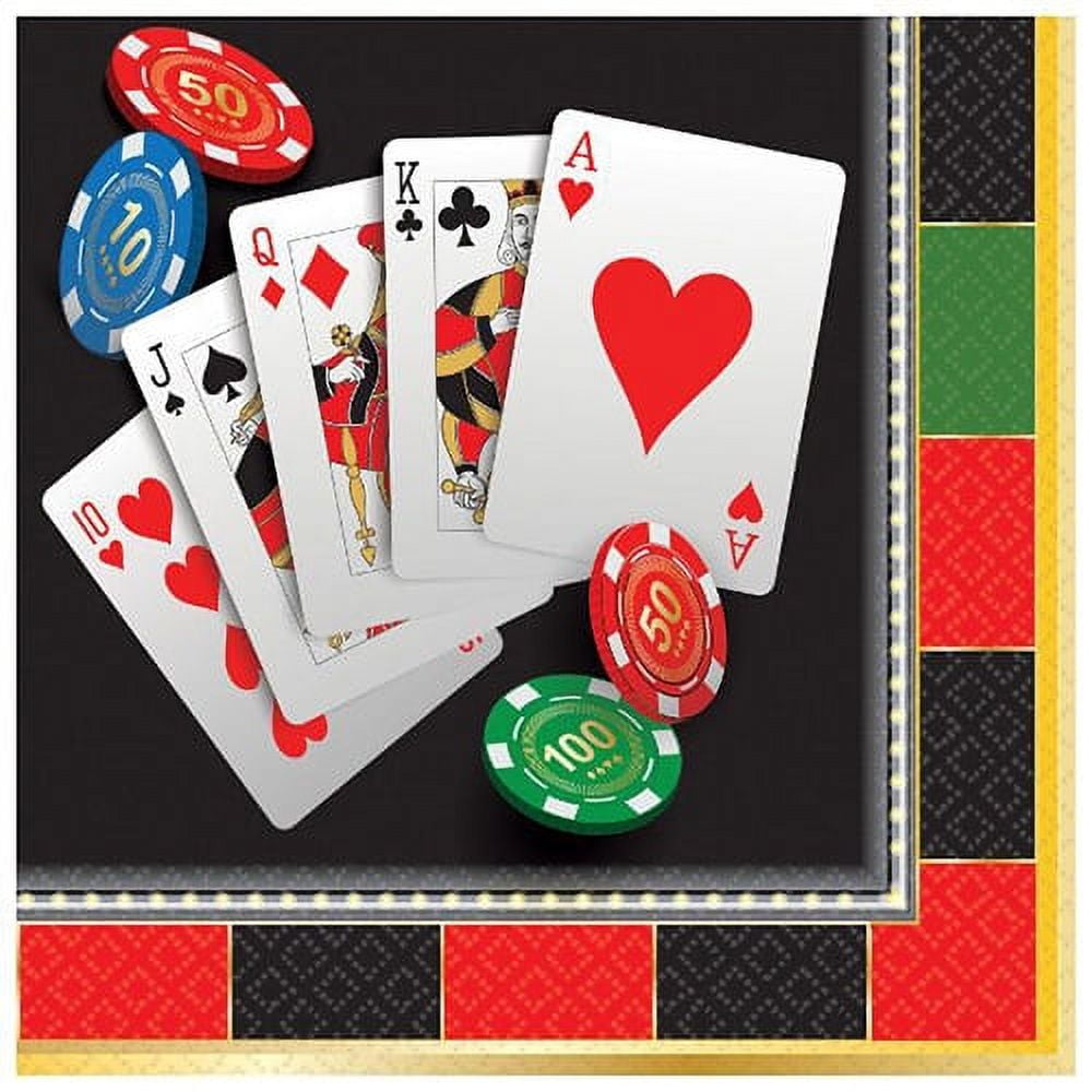 Casino Party Beverage Napkins, 16 Ct.