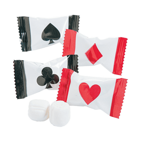 Casino Poker Buttermints, Individually Wrapped,108 Pieces, Hearts, Diamonds, Clubs and Spades