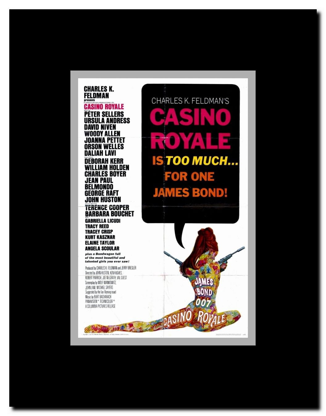 Casino Royale Framed Movie Poster