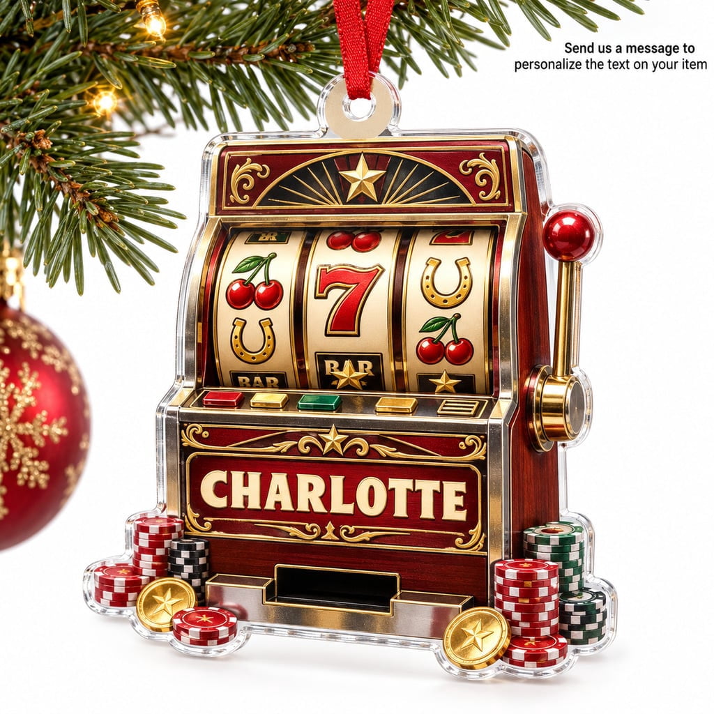 Casino Slot Machine Acrylic Ornament Christmas Decor Gift - Walmart.com