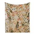 thumbnail image 1 of Casino Soft Flannel Fleece Throw Blanket, Old Playing Cards Themed Vintage Classic Style Entertaining Wealth Fortune, Cozy Plush for Indoor and Outdoor Use, 60" x 80", Beige Red Black, by Ambesonne, 1 of 5