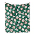 thumbnail image 1 of Casino Soft Flannel Fleece Throw Blanket, Poker Chips Pirates Money Diagonal Bones Skull Risk Artwork, Cozy Plush for Indoor and Outdoor Use, 50" x 60", Jade Green Red, by Ambesonne, 1 of 5