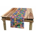 thumbnail image 1 of Casino Table Runner, Stacks of Colored Casino Chips Betting Luck Leisure Repetition Illustration Print, Dining Room Kitchen Rectangular Runner, 3 Sizes, by Ambesonne, 1 of 2