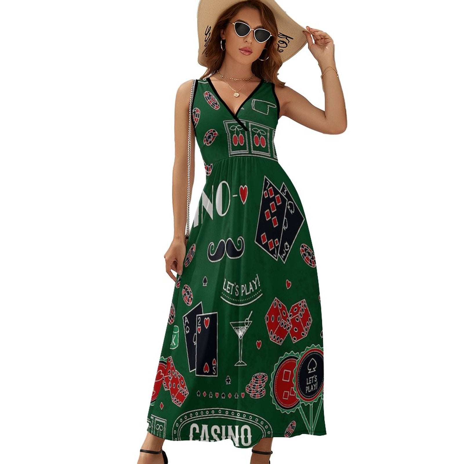 Casino Theme. Gambling Symbols Sleeveless Dress Summer Women Clothes Dress  for Pregnant Women Dresses - Walmart.com