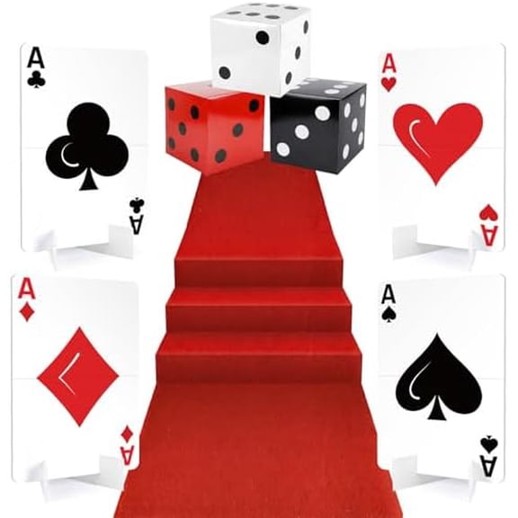 Casino Theme Party Decorations, Giant Poker Yard Sign with Large Casino Dice Boxes, Wonderland Lawn Sign for Poker Themed Party Decorations, Magician Birthday Decor Supplies$$Electronics Accessories