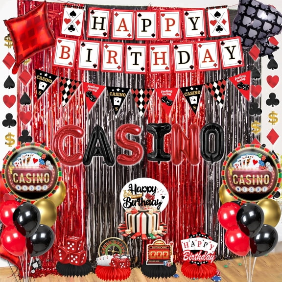 Casino Theme Party Decorations, casino party decorations, Las Vegas birthday Decorations, Casino String Decorations, Casino birthday Honeycomb Centerpieces, casino night decorations for men Y114