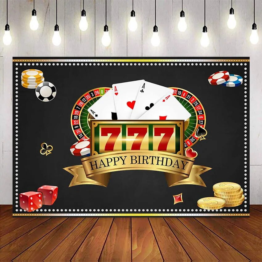 Casino happy birthday backdrop poker las vegas birthday party ...