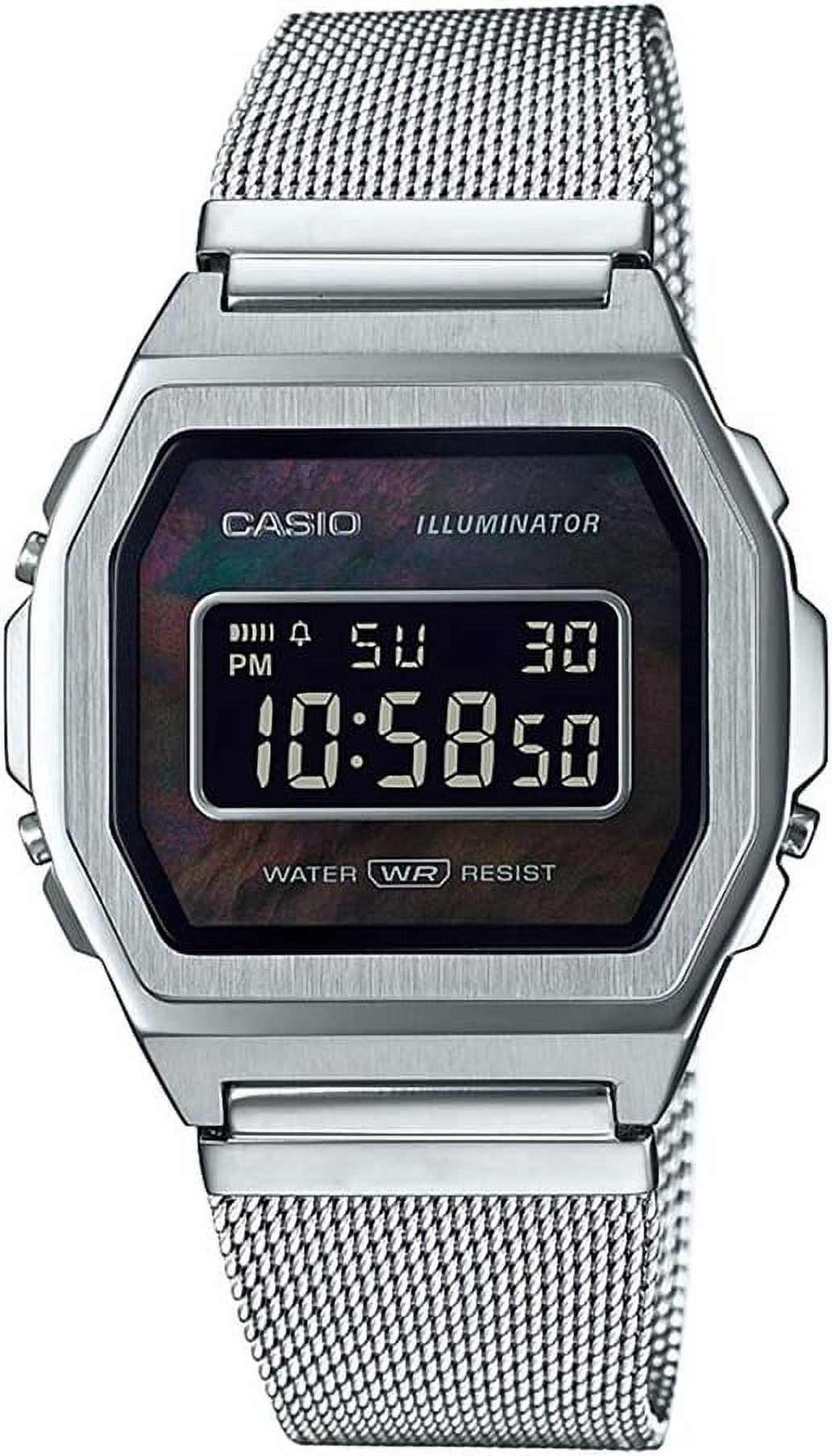 Casio A1000M-1B Collection Women's Digital Watch with Stainless