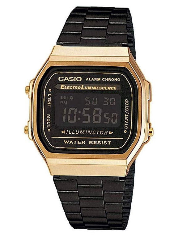A168WEGB-1BEF Unisex Collection Black Steel Bracelet Watch