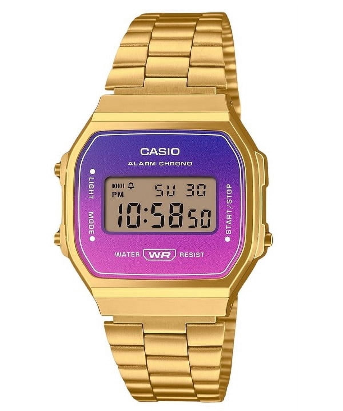 Casio A168WERG-2A Gradated Hues Digital Quartz Gold Vintage Collection Men's Watch