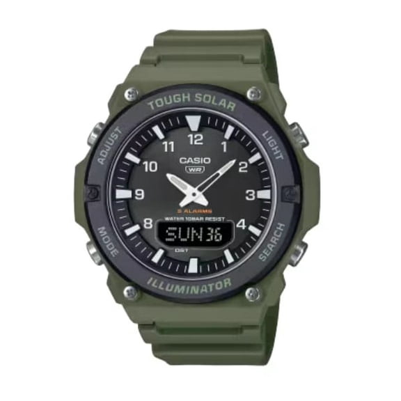 Casio AQ-S820W-3BV is a solar-powered, analog-digital combination watch