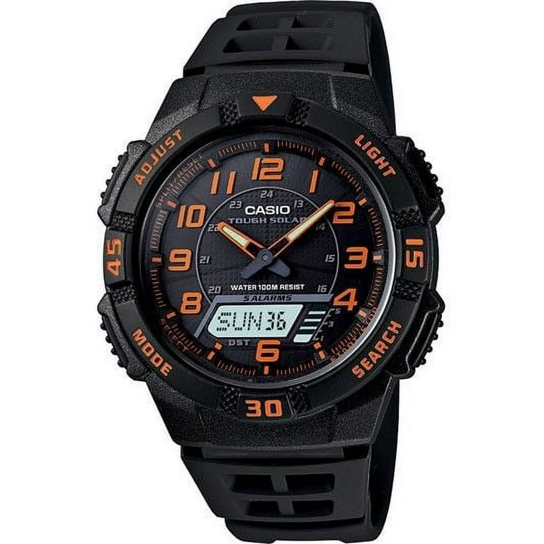 Casio AQS800W 1B2V Men s Tough Solar World Time Alarm Chrono Ana Digi Watch Walmart