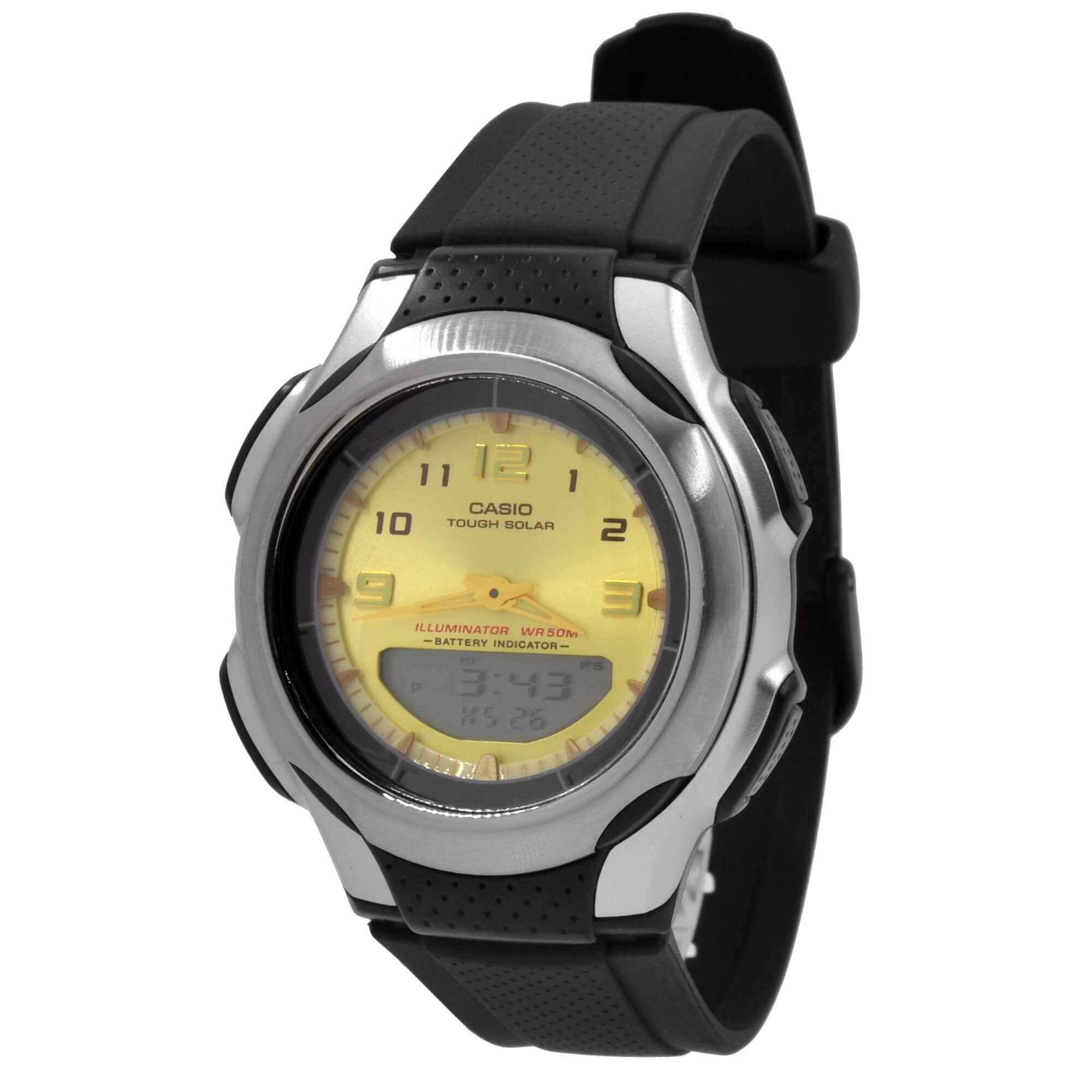 Casio AWS-90-9A Stainless Steel Case Black Band Watch