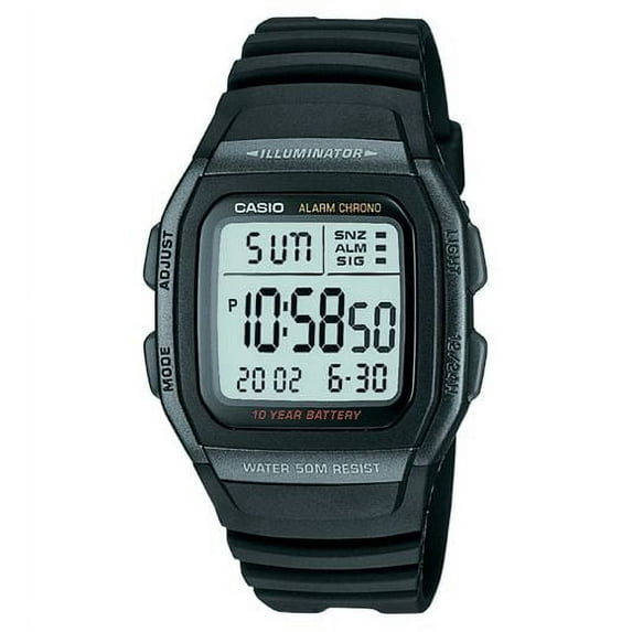 Casio Adult Men's Digital Watch W96H-1BV- 10 Year Battery