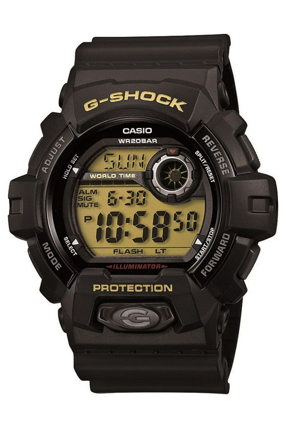 Casio Adult  Men's G8900-1CR G-Shock Black and Gold Resin, Plastic Digital Sport Watch.