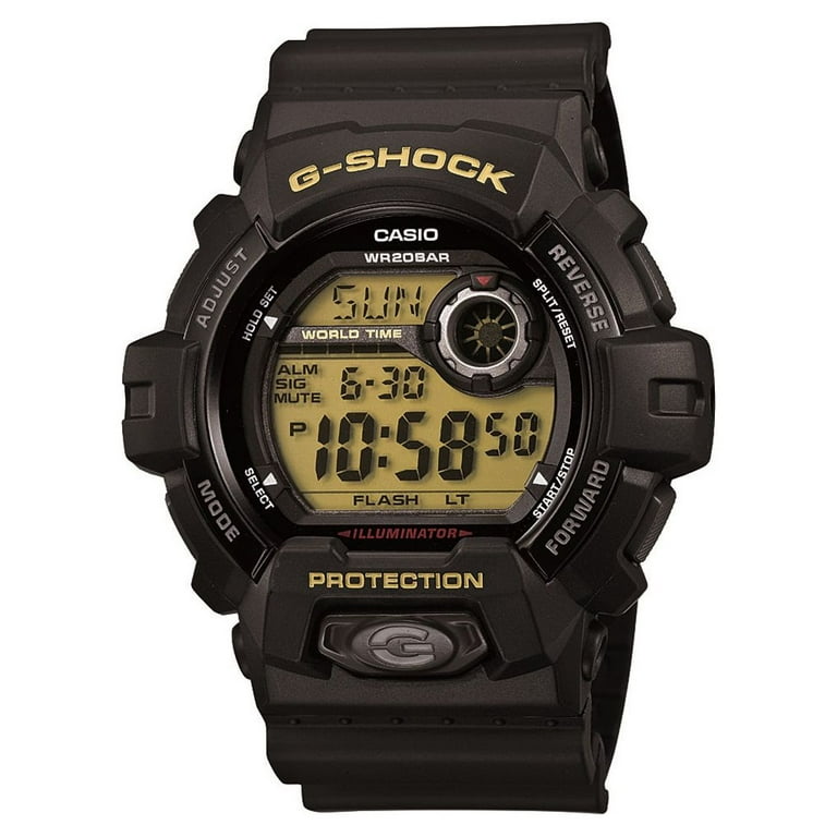 Casio Adult Men's G8900A-1CR G-Shock Black and Blue Resin, Plastic Digital  Sport Watch. New front button design with aluminum bezel. Function-wise,  this watch somes with Super Illuminator LED Light 
