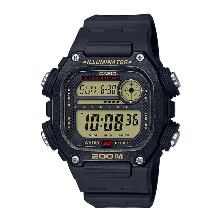 Casio Large LCD Digital Watch with 10 Year Battery Water