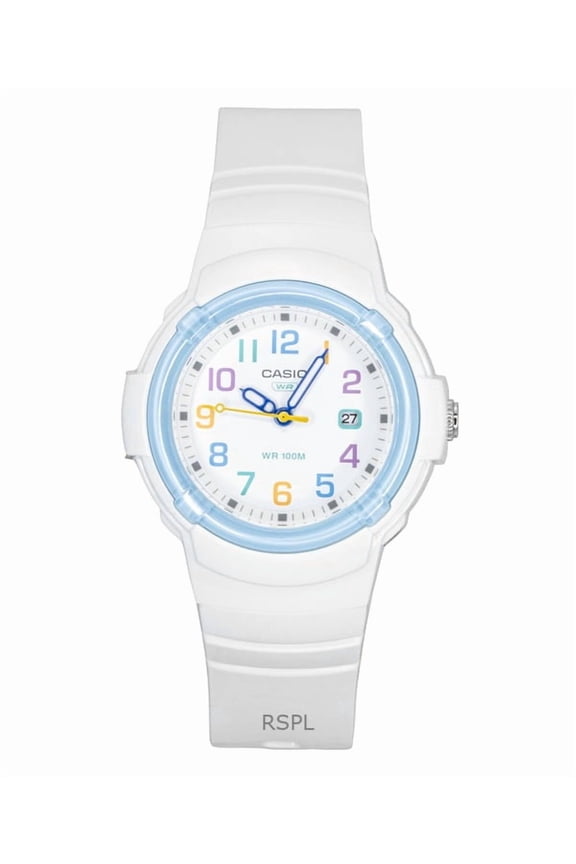 Analog Bio-Based Resin Strap White Dial Quartz LX-800H-7A2V 100M Women's Watch