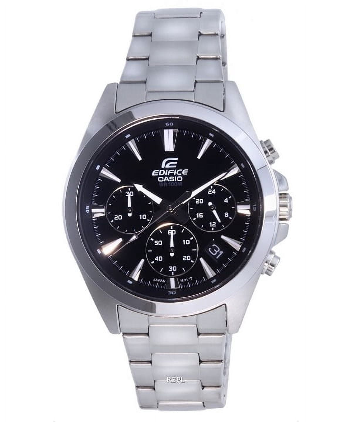 Casio Edifice Men's Black Dial Stainless Steel Watch EFV-630D-1A
