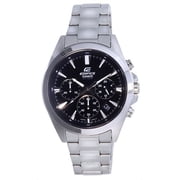 Casio Edifice Mens Black Dial Stainless Steel Watch EFV-630D-1A