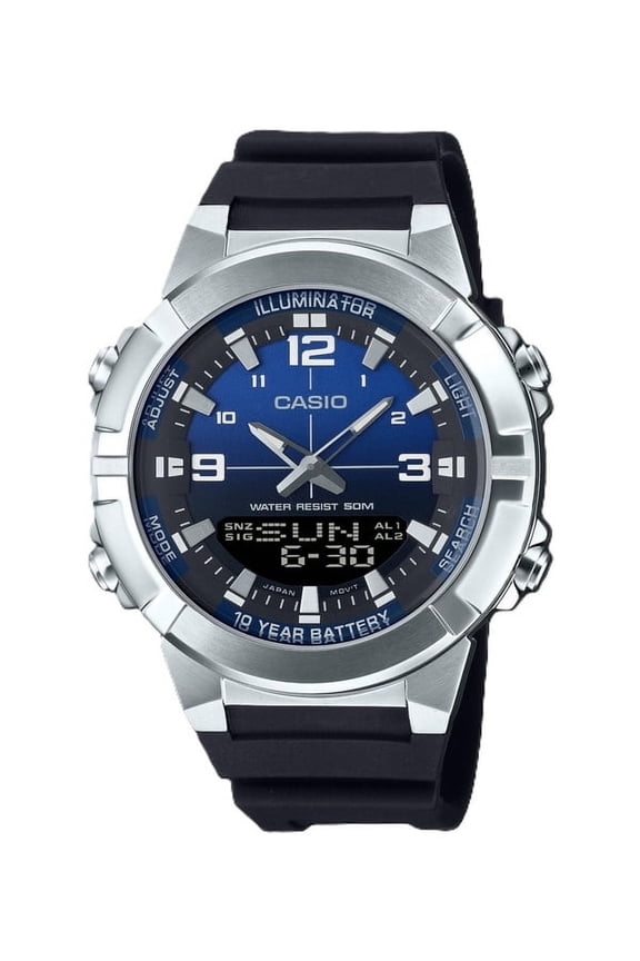 Analog Digital Combination Resin Strap Blue Dial Quartz AMW-870A-2AV Men's Watch
