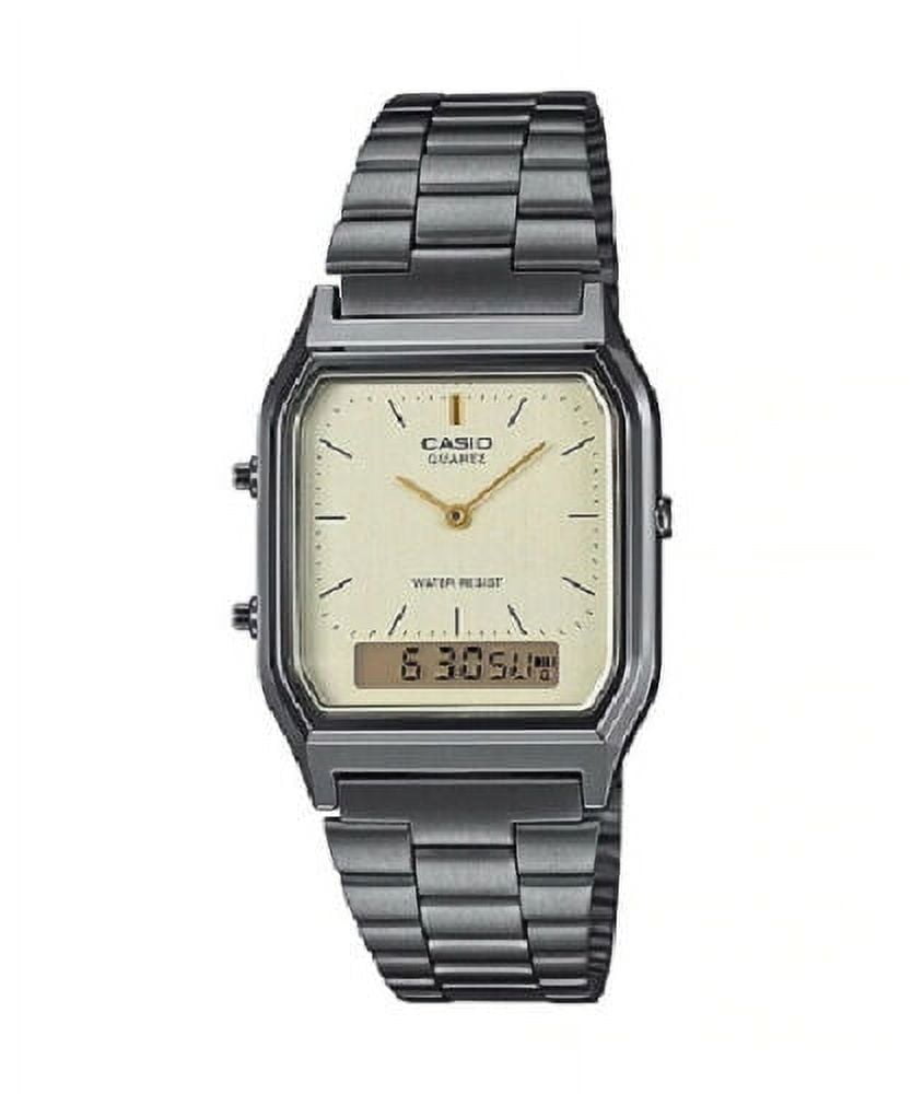 Casio Analog Digital Gray Ion Plated Stainless Steel Band AQ230GG-9A