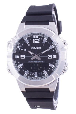 Analog Digital World Time Resin Strap AMW-870-1A AMW870-1 Men's Watch