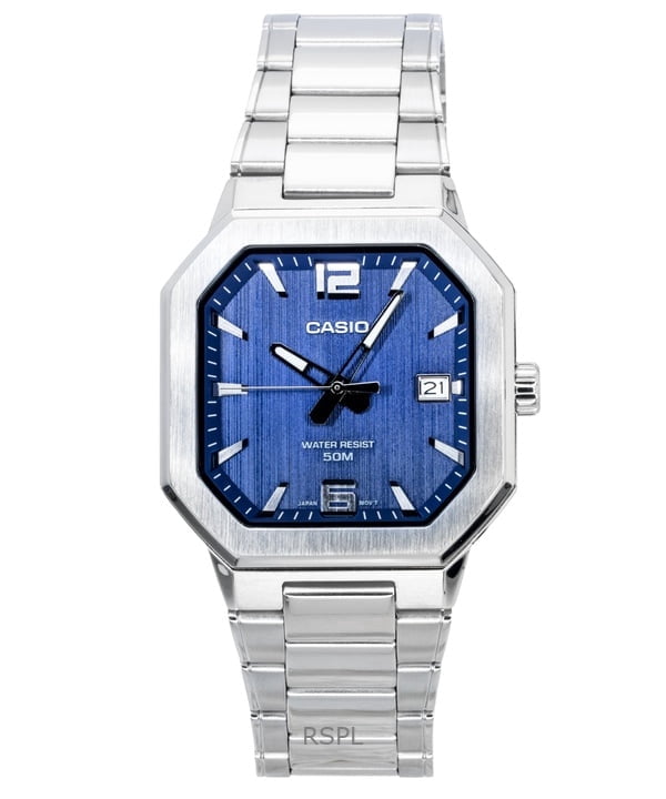 Casio Analog Stainless Steel Blue Dial Quartz MTP-B195D-2AV Men's Watch